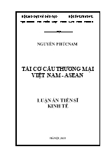 Luận án Tái cơ cấu thương mại Việt Nam - ASEAN