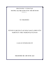 Luận án Tiền tố và hậu tố của sự sáng tạo của nhân viên: Nghiên cứu thực nghiệm tại Việt Nam