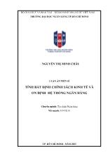 Luận án Tính bất định chính sách kinh tế và ổn định hệ thống ngân hàng