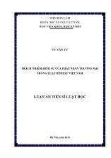 Luận án Trách nhiệm hình sự của pháp nhân thương mại trong luật hình sự Việt Nam