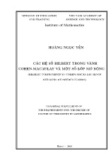 Luận án Các hệ số hilbert trong vành cohen-macaulay và một số lớp mở rộng