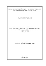 Luận án Các tác phẩm hòa tấu thính phòng Việt Nam