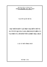 Luận án Đặc điểm kiến tạo hiện đại bồn trũng kainozoi Quảng Nam (phần đất liền) và vai trò của nó đối với tai biến địa chất
