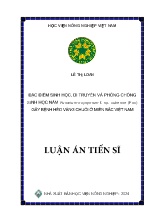 Luận án Đặc điểm sinh học, di truyền và phòng chống sinh học nấm fusarium oxysporum f.sp.cubense (foc) gây bệnh héo vàng chuối ở miền Bắc Việt Nam nhà xuất