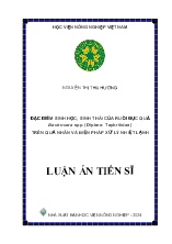 Luận án Đặc điểm sinh học, sinh thái của ruồi đục quả bactrocera spp. (diptera: Tephritidae) trên quả nhãn và biện pháp xử lý nhiệt lạnh