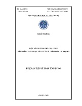 Luận án Một số phương pháp lặp cho bài toán chấp nhận tách và các bài toán liên quan