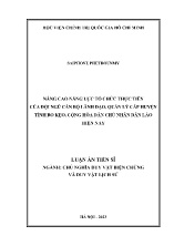 Luận án Nâng cao năng lực tổ chức thực tiễn của đội ngũ cán bộ lãnh đạo, quản lý cấp huyện tỉnh Bo Kẹo, Cộng hòa Dân chủ nhân dân Lào hiện nay