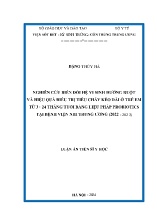 Luận án Nghiên cứu biến đổi hệ vi sinh đường ruột và hiệu quả điều trị tiêu chảy kéo dài ở trẻ em từ 3-24 tháng tuổi bằng liệu pháp probiotics tại bệnh viện nhi trung ương (2022-2023)