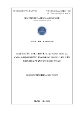 Luận án Nghiên cứu chế tạo vật liệu nano MoS₂ và Cu₂MoS₄ định hướng ứng dụng trong cảm biến điện hóa phân tích dược phẩm