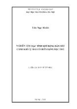 Luận án Nghiên cứu đặc tính khí động đàn hồi cánh khí cụ bay có biên dạng đặc thù