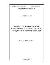 Luận án Nghiên cứu đàn hồi khí động của cánh vẫy kiểu cánh côn trùng sử dụng mô hình cơ hệ nhiều vật