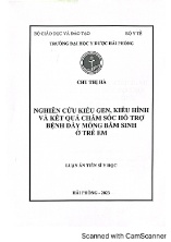 Luận án Nghiên cứu kiểu gen, kiểu hình và kết quả chăm sóc hỗ trợ bệnh dày móng bẩm sinh ở trẻ em