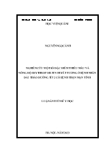 Luận án Nghiên cứu một số đặc điểm thiếu máu và nồng độ erythropoietin huyết tương ở bệnh nhân đái tháo đường típ 2 có bệnh thận mạn tính