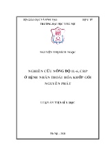 Luận án Nghiên cứu nồng độ IL-6, CRP ở bệnh nhân thoái hóa khớp gối nguyên phát