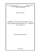 Luận án Nghiên cứu, phát triển một số thuật toán nâng cao khả năng bảo mật cho các thiết bị trong mạng IoT
