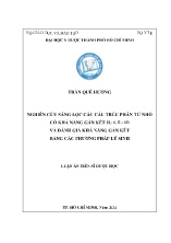 Luận án Nghiên cứu sàng lọc các cấu trúc phân tử nhỏ có khả năng gắn kết IL-6, IL-6R và đánh giá khả năng gắn kết bằng các phương pháp lý sinh