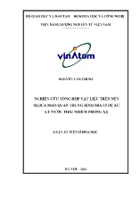 Luận án Nghiên cứu tổng hợp vật liệu trên nền silica mao quản trung bình sba-15 để xử lý nước thải nhiễm phóng xạ