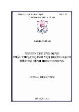 Luận án Nghiên cứu ứng dụng phẫu thuật nội soi một đường rạch điều trị bệnh hirschsprung