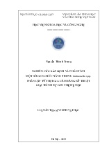 Luận án Nghiên cứu xác định và phân tích một số gen chức năng trong salmonella spp. phân lập từ thịt gia cầm bằng kỹ thuật giải trình tự gen thế hệ mới