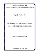 Luận án Phát triển du lịch tỉnh Lâm Đồng trong liên kết với vùng phụ cận