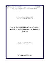 Luận án Yếu tố tiên đoán diễn tiến mãn tính của bệnh xuất huyết giảm tiểu cầu miễn dịch ở trẻ em