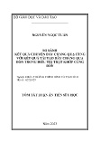 Tóm tắt Luận án So sánh kết quả chuyển dây chằng quạ cùng với kết quả tái tạo dây chằng quạ đòn trong điều trị trật khớp cùng đòn